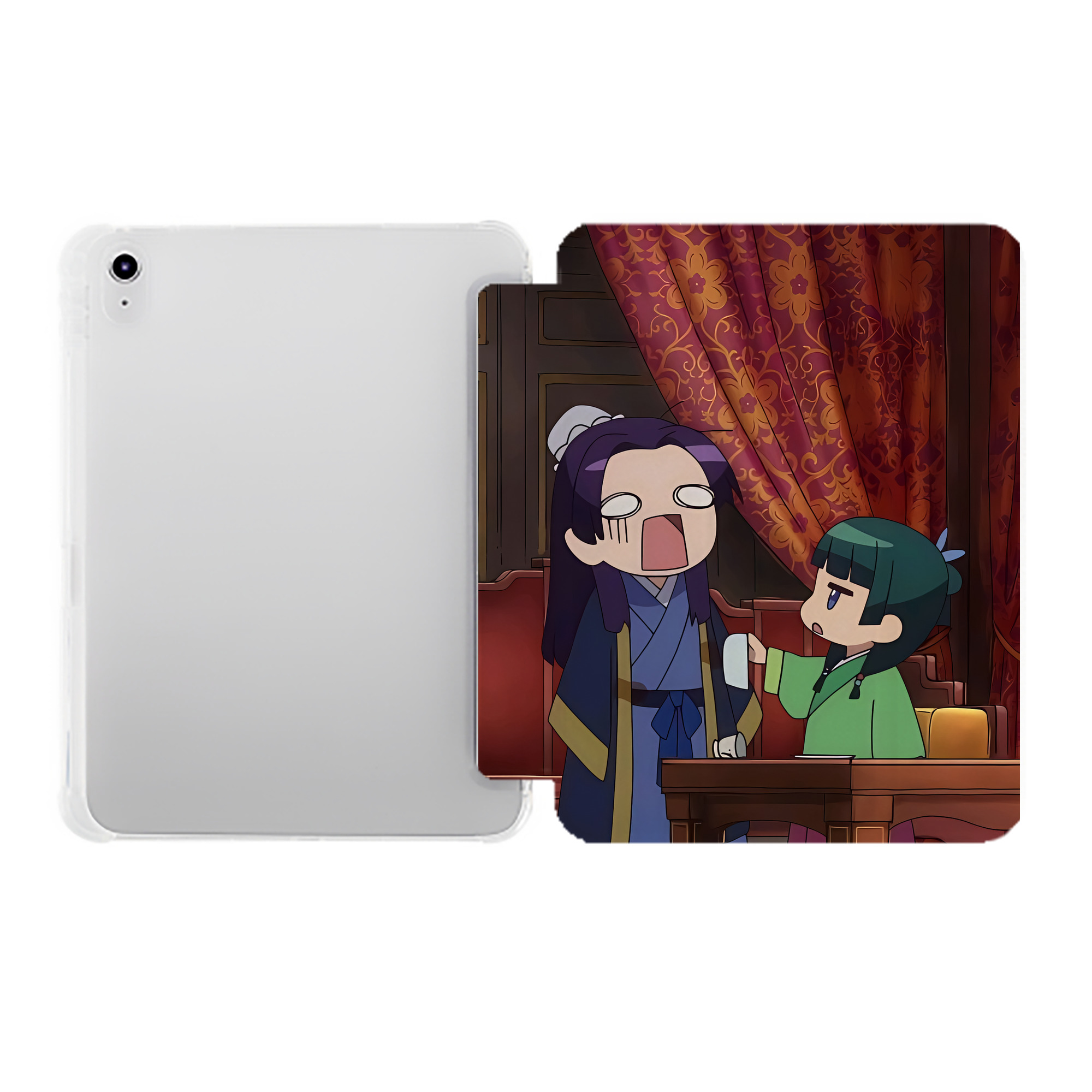 （画像用） 薬屋のひとりごと The Apothecary Diaries IPad ケース ペン収納付き 三つ折りスタンド PUレザー×シリコン 対応機種9.5/10.5/10.9インチ